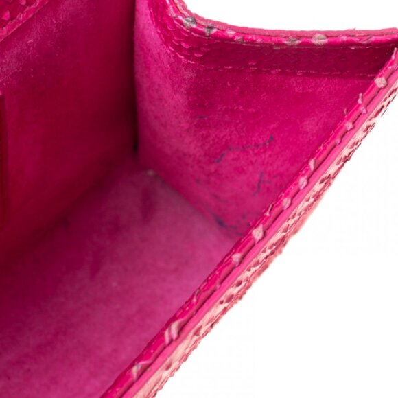 Saint Laurent Paris Pink Python Embossed Leather Kate Tassel Shoulder Bag - Picture 9 of 11